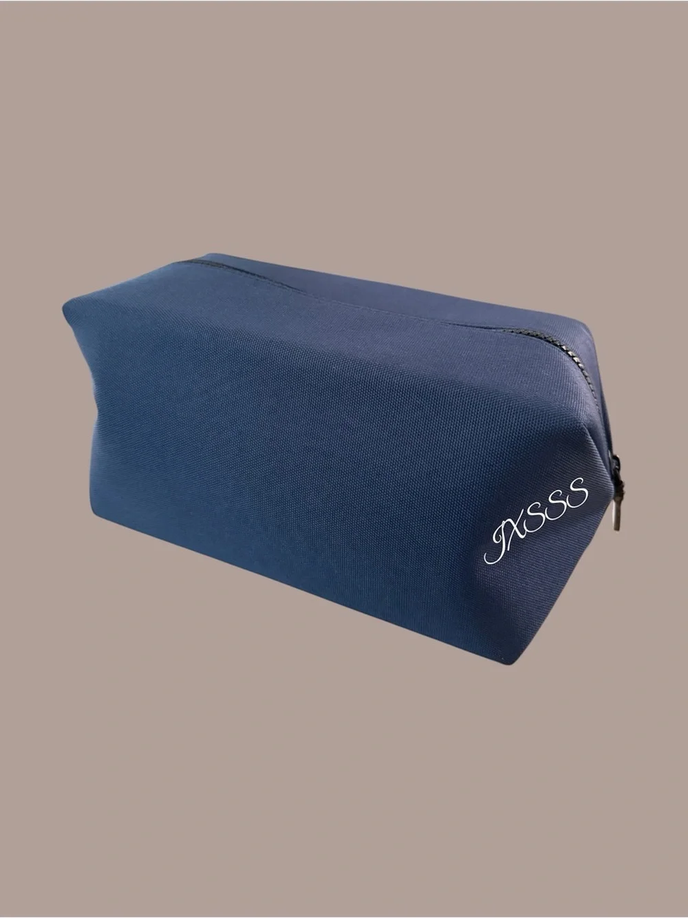 Navy-Blue Coach Beauty (Varsity-Print) Large Cosmetic-Toiletry Bag/Pouch